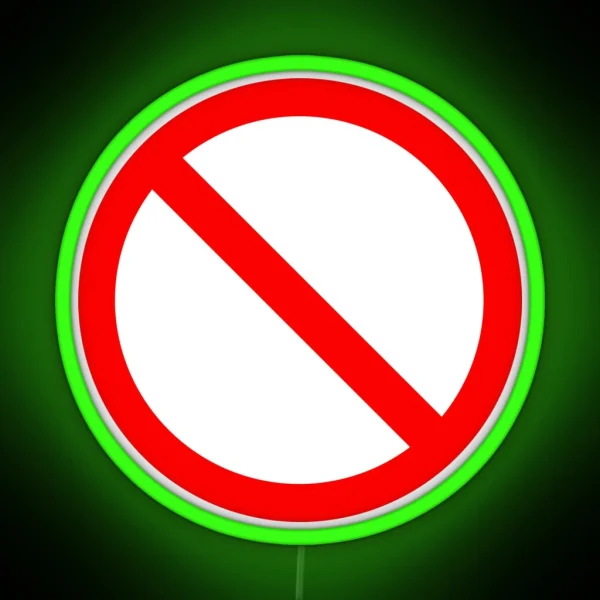 NO Sign RGB Neon Sign