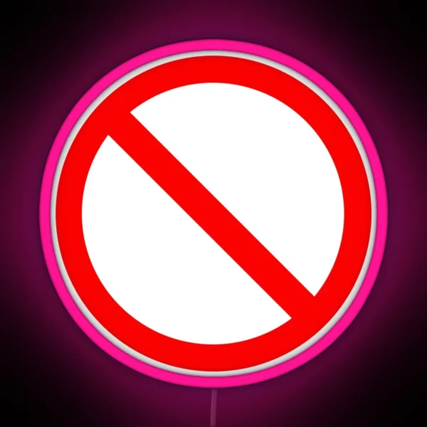 NO Sign RGB Neon Sign