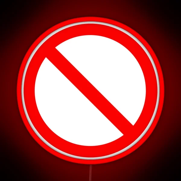 NO Sign RGB Neon Sign