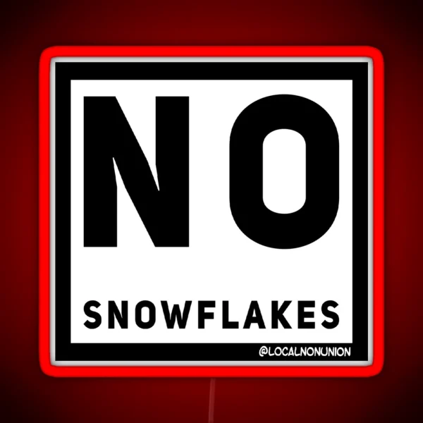 No Snowflakes Led RGB Neon Sign