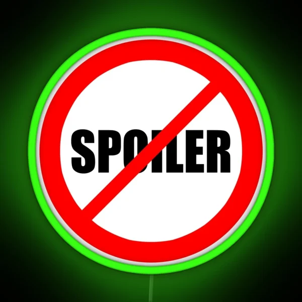 No Spoilers Allowed RGB Neon Sign