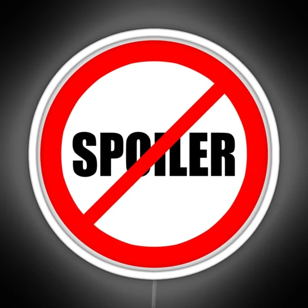 No Spoilers Allowed RGB Neon Sign