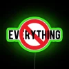RGB Neon Prohibition Sign for College Dorms and Biker Culture