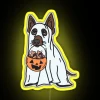 Vibrant No Tricks Just Treats LED Sign for Halloween Decorations