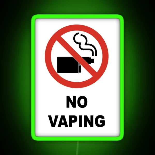 No Vaping RGB Neon Sign