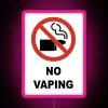 Anti-Vaping Awareness Sign with Vibrant RGB Neon Light Display