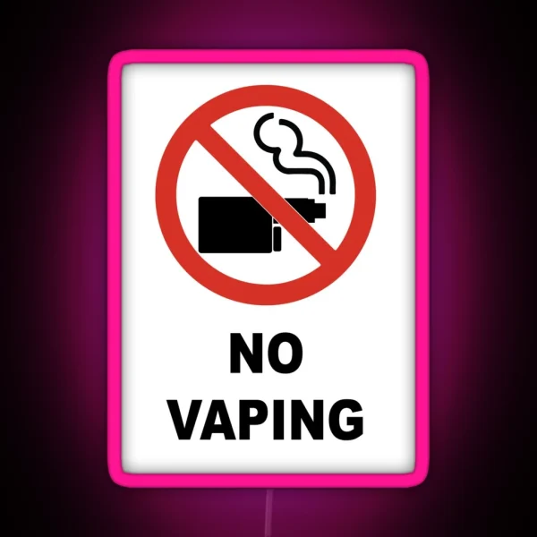 No Vaping RGB Neon Sign