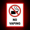No Vape Zone" Neon Sign with RGB Color Changing Lights