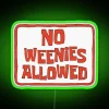 No Weenies Allowed Modern Neon Sign for Bold Home Decor