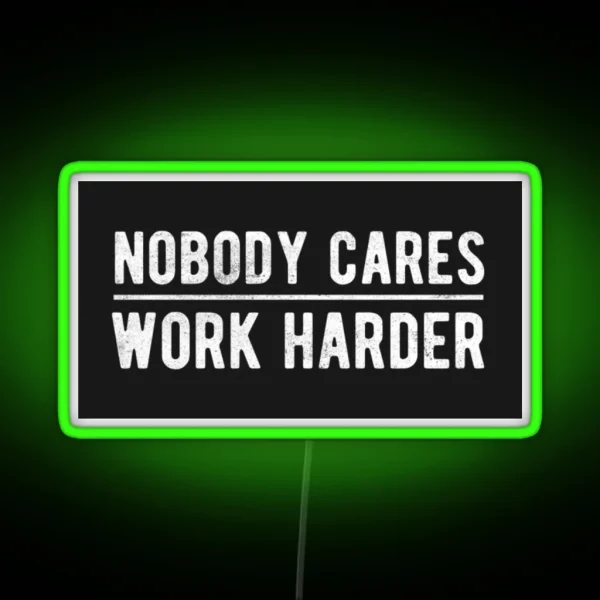 Nobody Cares Work Harder Lamar Jackson Ravens RGB Neon Sign