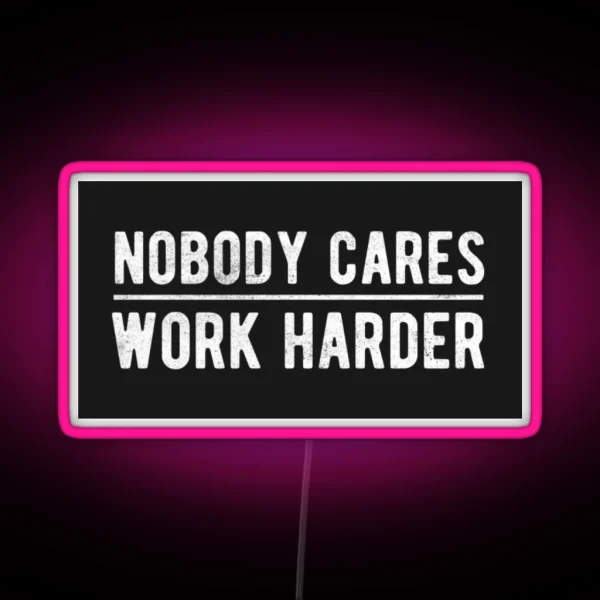 Nobody Cares Work Harder Lamar Jackson Ravens RGB Neon Sign