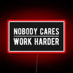 Nobody Cares Work Harder Lamar Jackson Ravens RGB Neon Sign