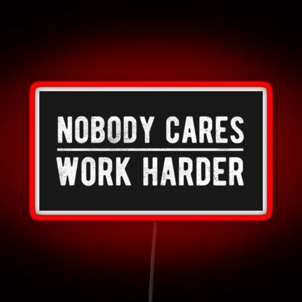 Nobody Cares Work Harder Lamar Jackson Ravens RGB Neon Sign