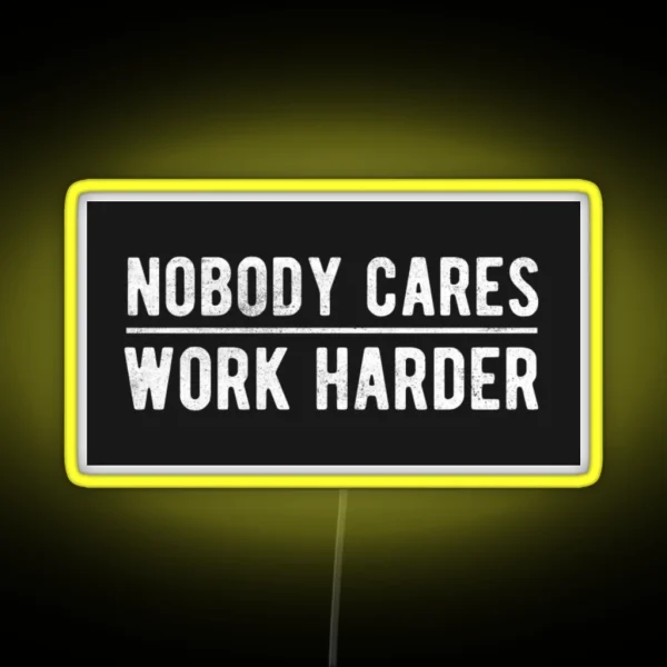 Nobody Cares Work Harder Lamar Jackson Ravens RGB Neon Sign