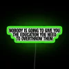 Neon Rebellion Sign with RGB Lighting and Edgy Home Decor Message