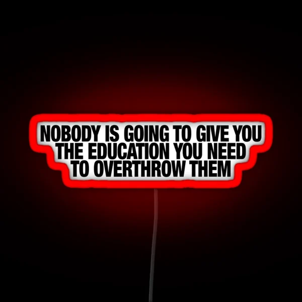 Nobody Is Going To Give You The Education You RGB Neon Sign