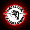 Activist statement protest decal against gentrification and immigration injustice issues