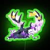 Non-Binary Pride Decorative RGB Neon Sign Featuring Deer Skull Design