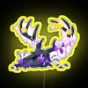 Non-Binary Pride Skull Displayed in Vibrant Rainbow Neon Illumination