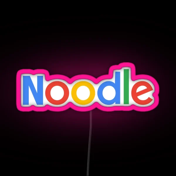 NOODLE SEARCH FUNNY LOGOS RGB Neon Sign