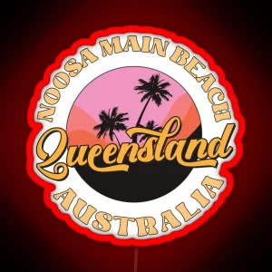 Noosa Main Beach Australia Vacation Souvenir RGB Neon Sign