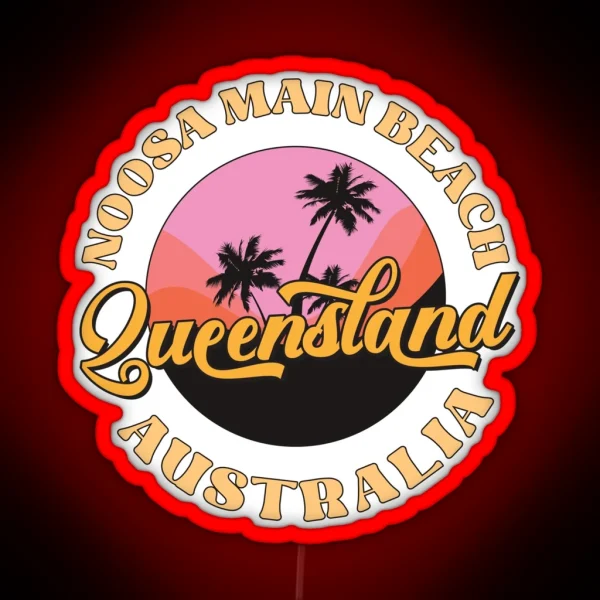 Noosa Main Beach Australia Vacation Souvenir RGB Neon Sign
