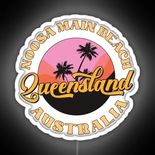Noosa Main Beach Australia Vacation Souvenir RGB Neon Sign