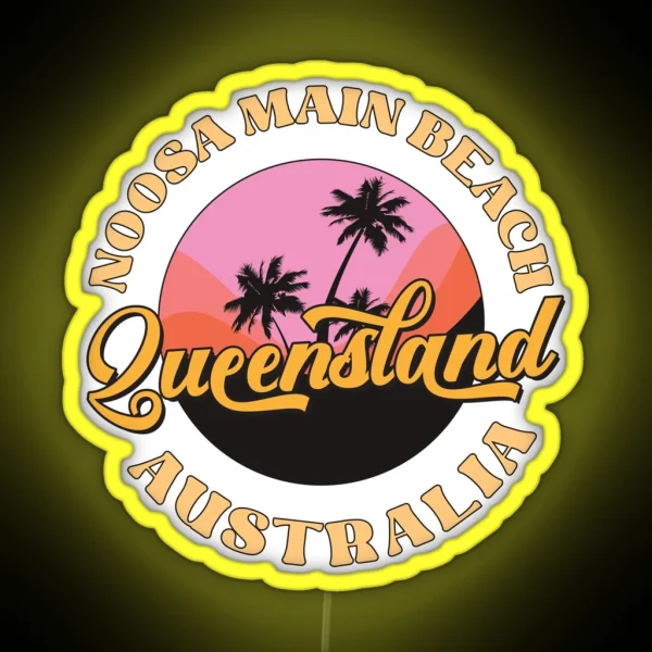 Noosa Main Beach Australia Vacation Souvenir RGB Neon Sign