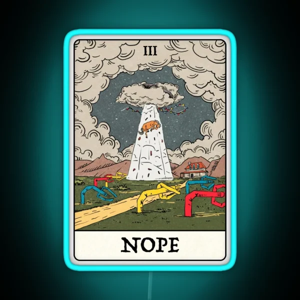 NOPE Tarot Jordan Peele 1 RGB Neon Sign
