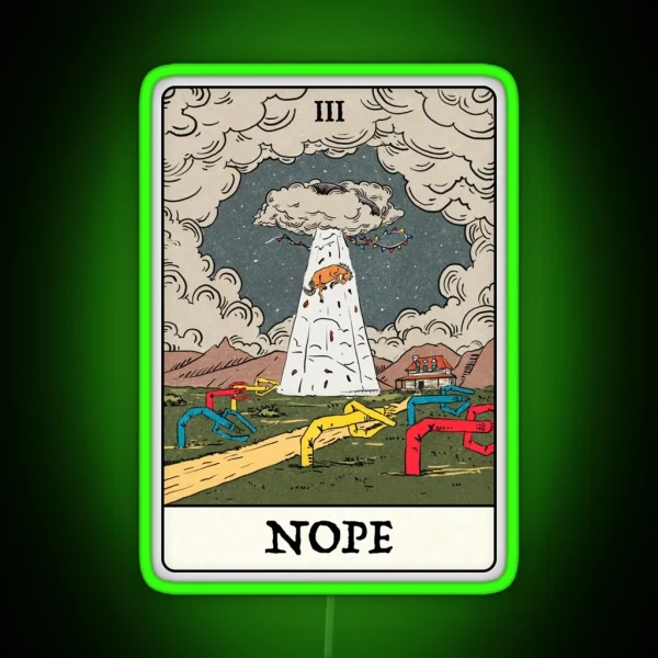 NOPE Tarot Jordan Peele 1 RGB Neon Sign