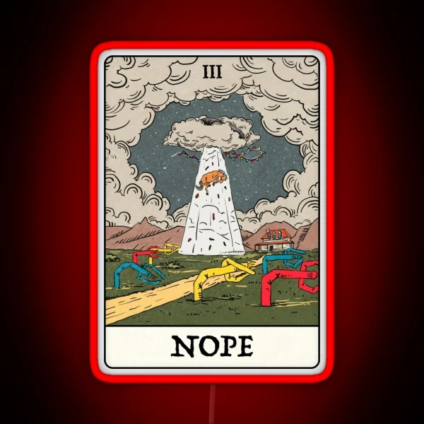 NOPE Tarot Jordan Peele 1 RGB Neon Sign