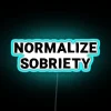 Boldly proclaiming sobriety with vibrant, colorful neon lighting accents.