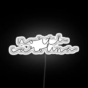 North Carolina Cursive Led RGB Neon Sign