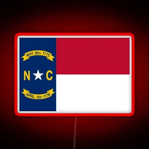 North Carolina Flag RGB Neon Sign