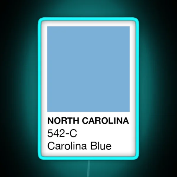 North Carolina Pantone Swatch RGB Neon Sign