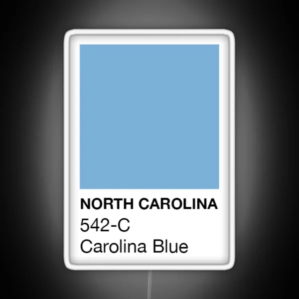 North Carolina Pantone Swatch RGB Neon Sign