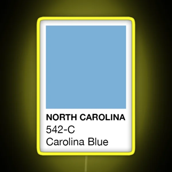 North Carolina Pantone Swatch RGB Neon Sign