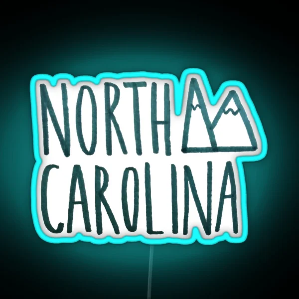 North Carolina RGB Neon Sign