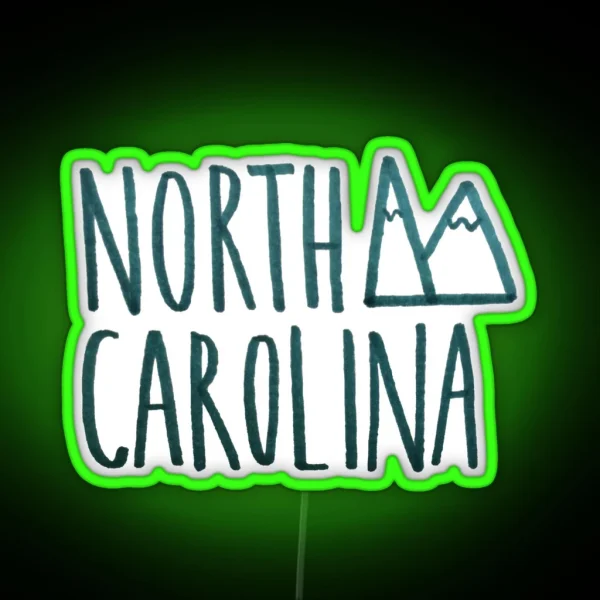 North Carolina RGB Neon Sign