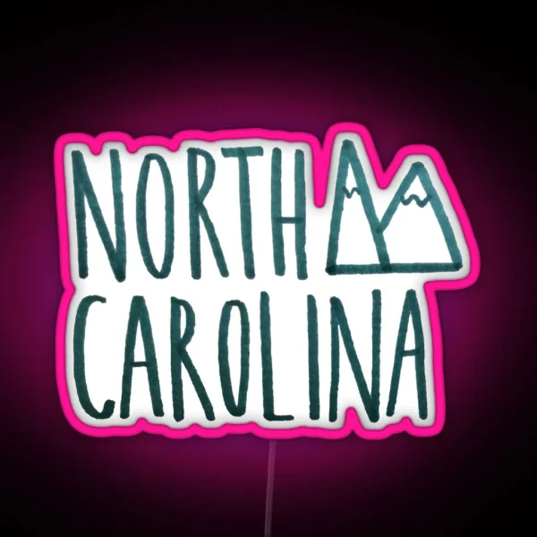 North Carolina RGB Neon Sign
