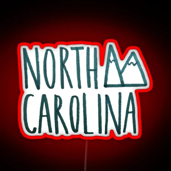 North Carolina RGB Neon Sign