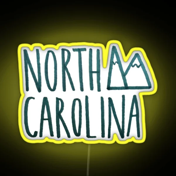 North Carolina RGB Neon Sign
