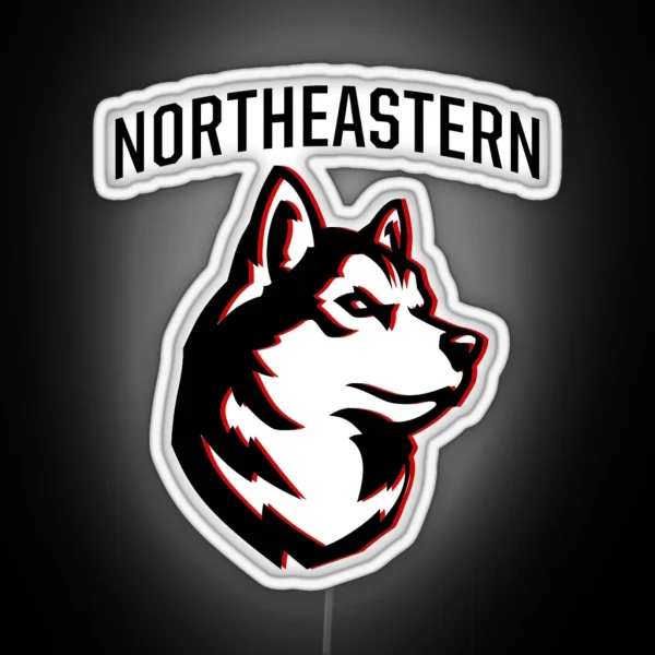 Northeastern Huskies Ice Hockey Football RGB Neon Sign