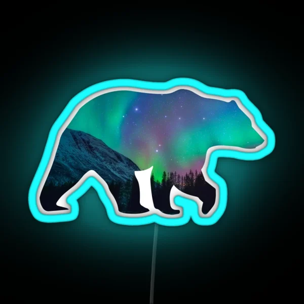 Northern Lights Bear RGB Neon Sign