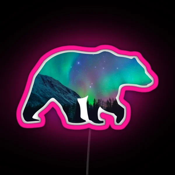 Northern Lights Bear RGB Neon Sign