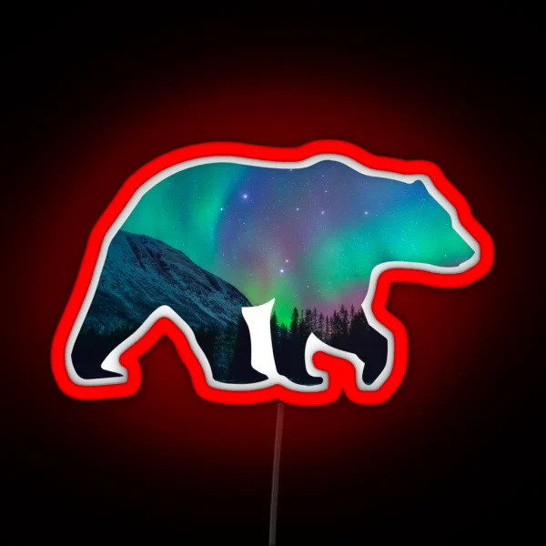 Northern Lights Bear RGB Neon Sign
