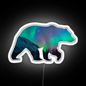 Northern Lights Bear RGB Neon Sign