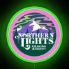 Northern Lights-inspired colorful glowing RGB neon wall art decoration