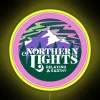 Northern Lights inspired vibrant colorful dynamic multi color LED sign display
