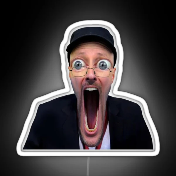 NOSTALGIA CRITIC WOJAK FUNNY MEME SOYLENT SOY RGB Neon Sign